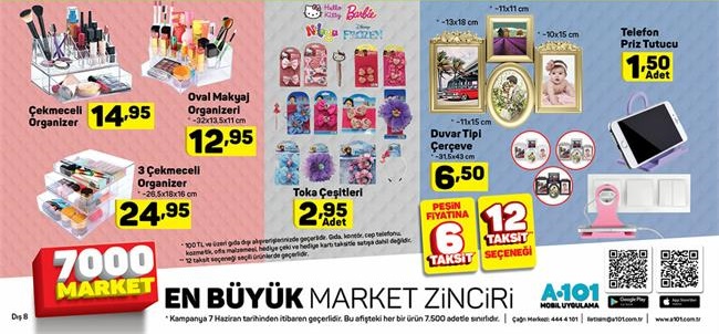 A101 Market 7 Haziran 2018 Aktüel Ürünler Fırsatları