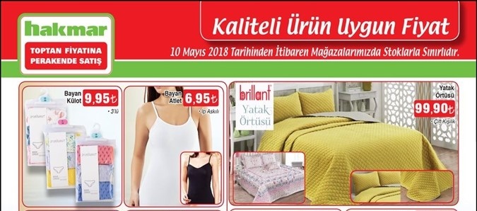 Hakmar 10 Mayıs 2018 Aktüel Ürünler Kataloğu