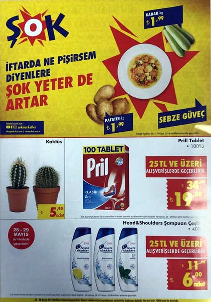 ŞOK Market 26 Mayıs 2018 Hafta Sonu Fırsatları