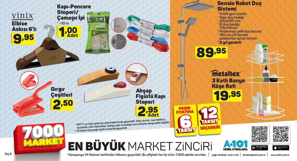 A101 Market 14 Haziran 2018 Aktüel Ürünler