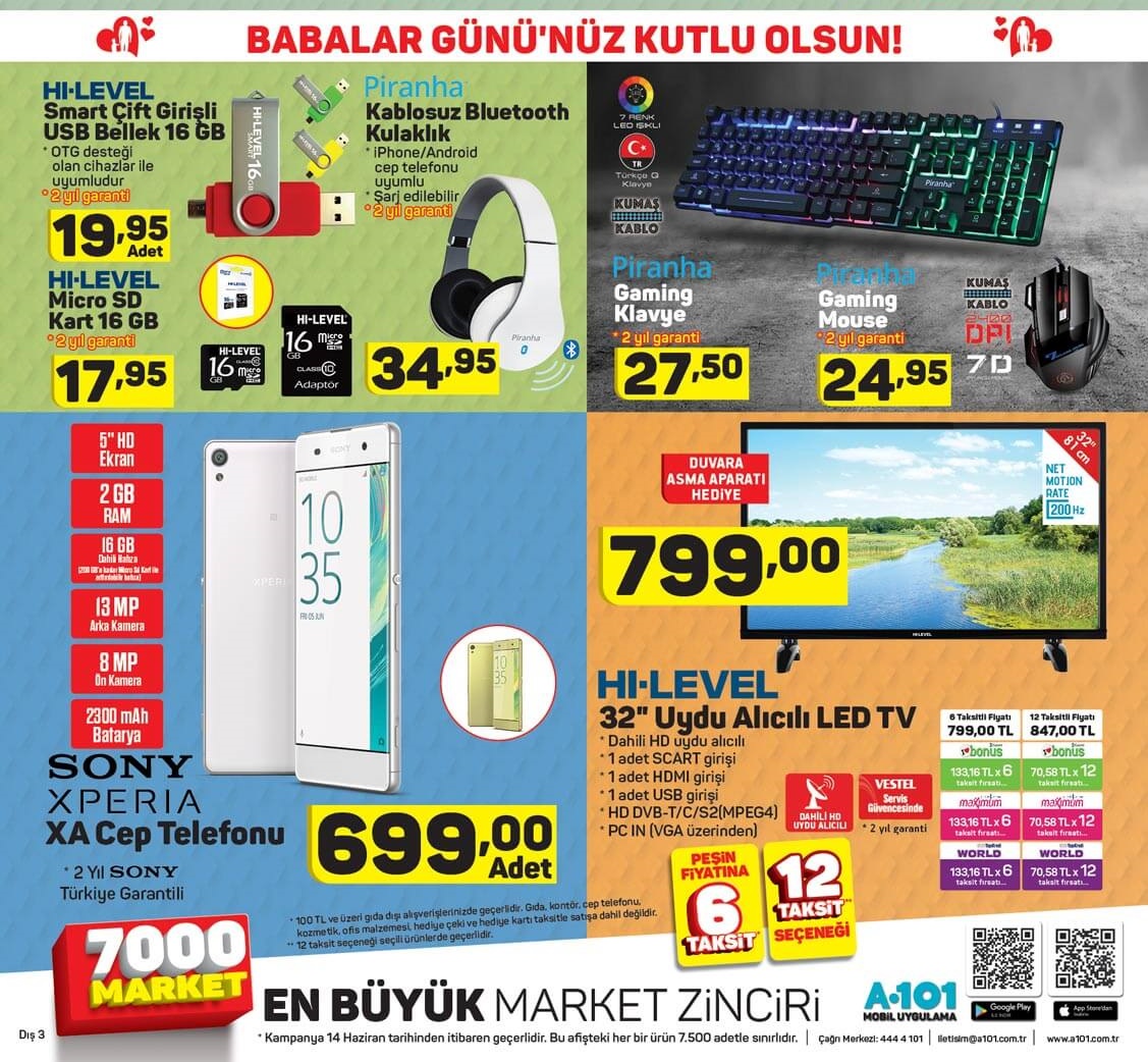 A101 Market 14 Haziran 2018 Aktüel Ürünler