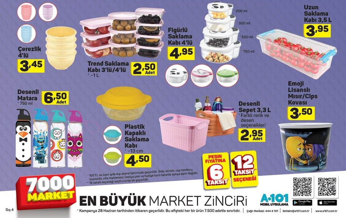 A101 Marketler 28 Haziran 2018 Aktüel İndirim Kataloğu