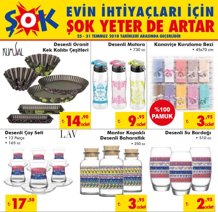 Şok 26 - 31 Temmuz 2018 Aktüel Ürünler Kataloğu