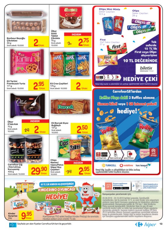 Carrefour 30 Eylül - 03 Ekim 2018 Aktüel Kampanya Broşürü