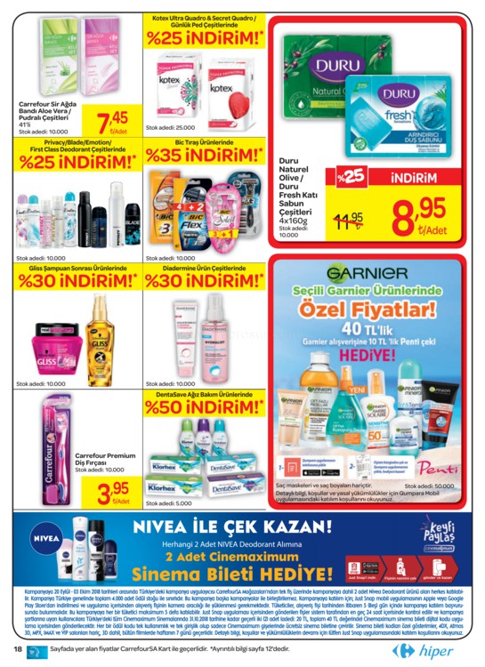 Carrefour 30 Eylül - 03 Ekim 2018 Aktüel Kampanya Broşürü