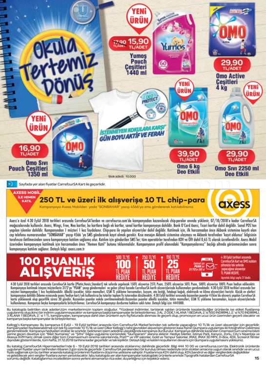 Carrefour 10 - 19 Eylül 2018 Kampanya Aktüel Broşürü