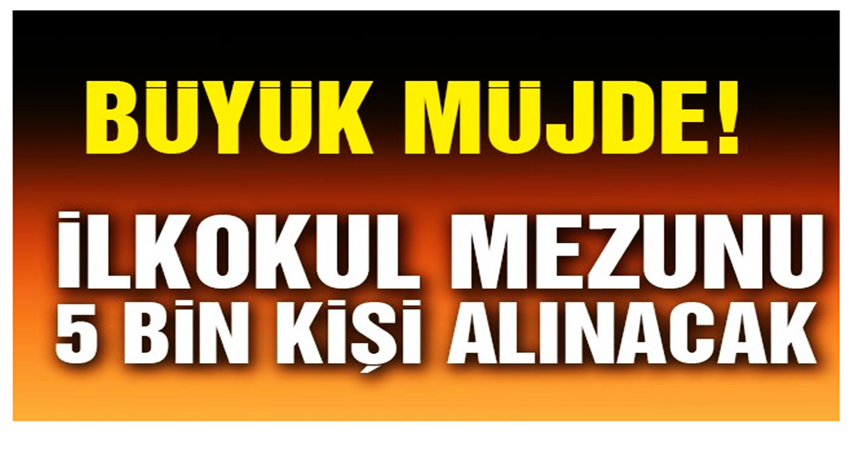 İlkokul mezunları da 'memur' olabilecek!