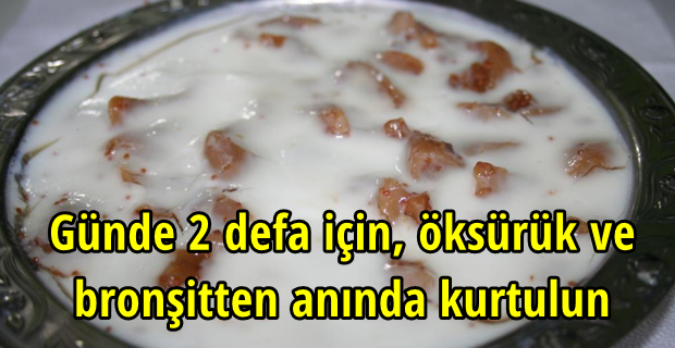 Günde 2 defa için öksürük ve bronşitten anında kurtulun