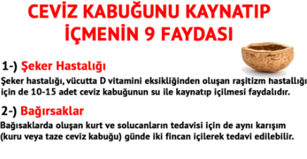 Ceviz kabuğunun inanılmaz faydaları