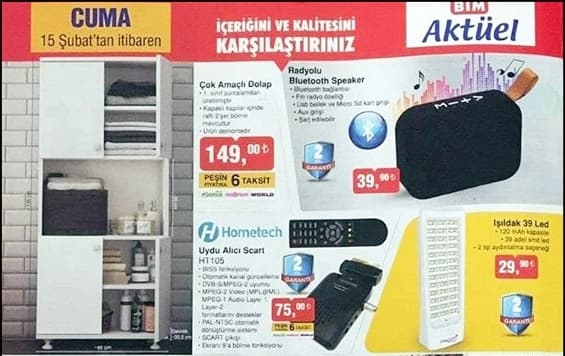 Bim 15 Şubat 2019 Aktüel İndirimli Ürünler Kataloğu